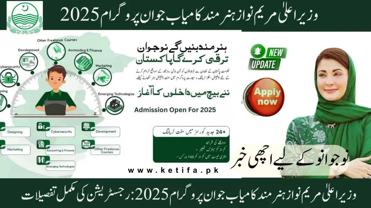 Maryam Nawaz Hunarmand Jawan Program November 2025 – Free Advanced IT Courses Now Open for Youth